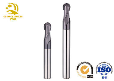 CNC Two Flute Carbide Ball End Mill High Strength Accuracy More Than 0.01mm